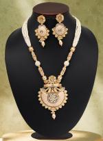   Festival Wear  Gold Color Matte Gold Meenakari Necklace Set